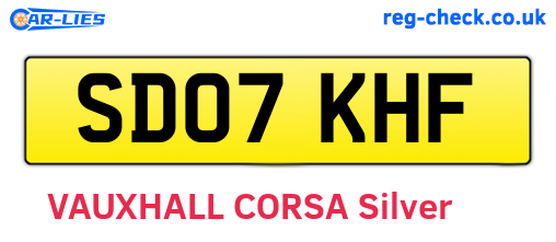 SD07KHF are the vehicle registration plates.