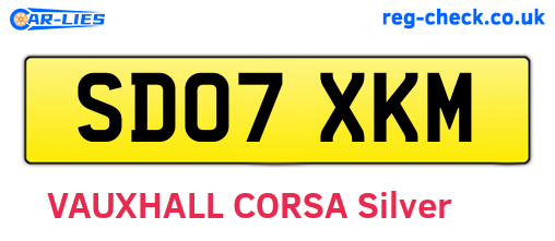 SD07XKM are the vehicle registration plates.