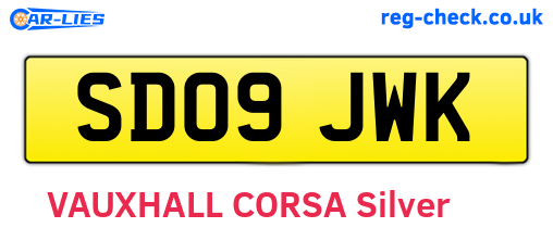 SD09JWK are the vehicle registration plates.