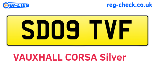 SD09TVF are the vehicle registration plates.