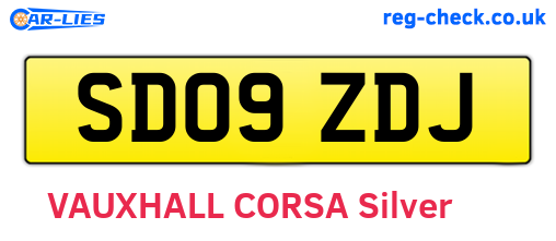 SD09ZDJ are the vehicle registration plates.