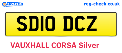 SD10DCZ are the vehicle registration plates.