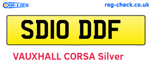 SD10DDF are the vehicle registration plates.
