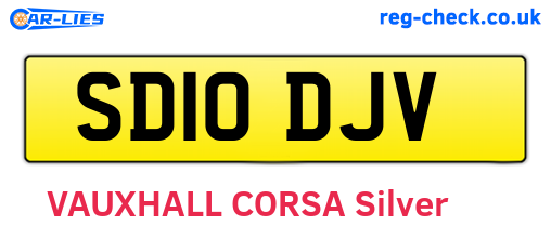 SD10DJV are the vehicle registration plates.