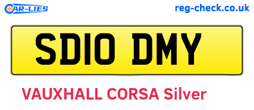 SD10DMY are the vehicle registration plates.