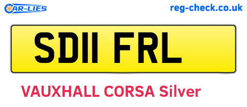SD11FRL are the vehicle registration plates.