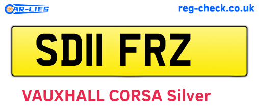 SD11FRZ are the vehicle registration plates.
