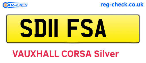 SD11FSA are the vehicle registration plates.