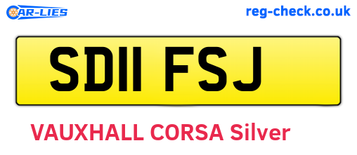 SD11FSJ are the vehicle registration plates.