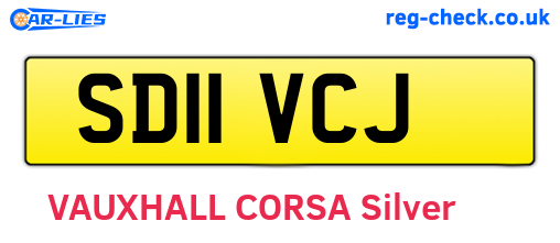 SD11VCJ are the vehicle registration plates.