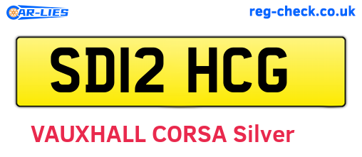 SD12HCG are the vehicle registration plates.