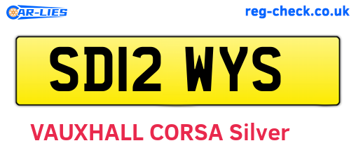 SD12WYS are the vehicle registration plates.