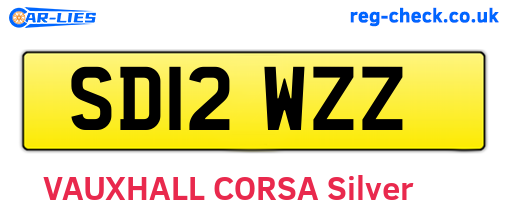 SD12WZZ are the vehicle registration plates.