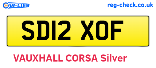 SD12XOF are the vehicle registration plates.
