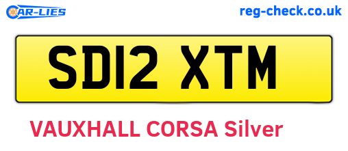 SD12XTM are the vehicle registration plates.