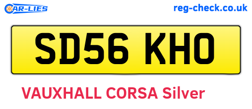 SD56KHO are the vehicle registration plates.