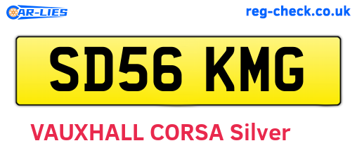 SD56KMG are the vehicle registration plates.