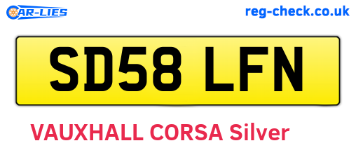SD58LFN are the vehicle registration plates.