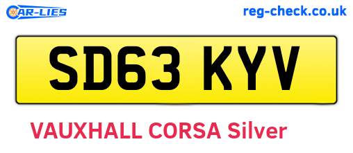 SD63KYV are the vehicle registration plates.