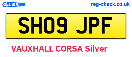 SH09JPF are the vehicle registration plates.