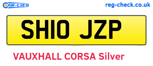 SH10JZP are the vehicle registration plates.