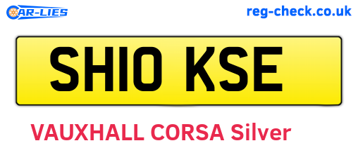 SH10KSE are the vehicle registration plates.