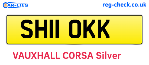 SH11OKK are the vehicle registration plates.