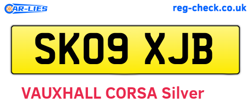 SK09XJB are the vehicle registration plates.