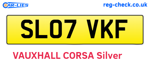 SL07VKF are the vehicle registration plates.