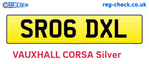 SR06DXL are the vehicle registration plates.
