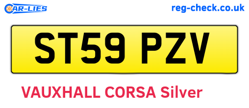 ST59PZV are the vehicle registration plates.
