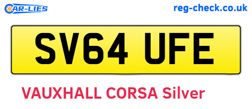 SV64UFE are the vehicle registration plates.