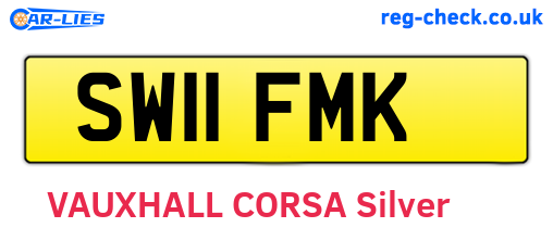 SW11FMK are the vehicle registration plates.