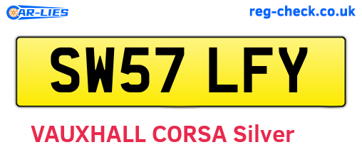 SW57LFY are the vehicle registration plates.