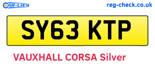 SY63KTP are the vehicle registration plates.