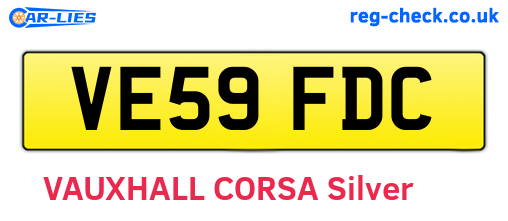 VE59FDC are the vehicle registration plates.
