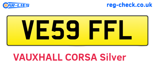 VE59FFL are the vehicle registration plates.