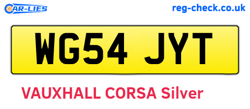 WG54JYT are the vehicle registration plates.