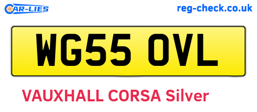 WG55OVL are the vehicle registration plates.