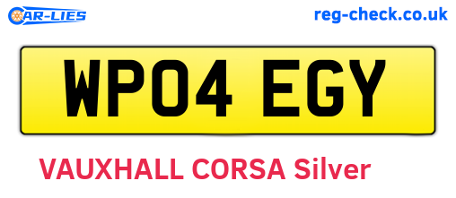 WP04EGY are the vehicle registration plates.