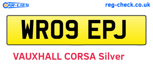 WR09EPJ are the vehicle registration plates.