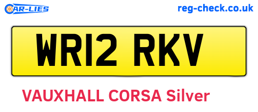 WR12RKV are the vehicle registration plates.