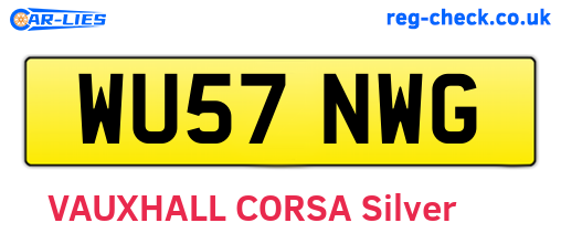 WU57NWG are the vehicle registration plates.