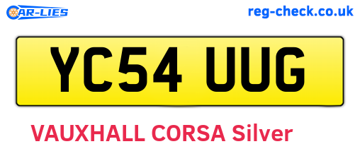 YC54UUG are the vehicle registration plates.