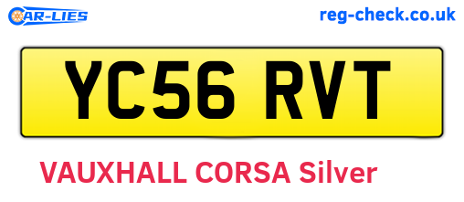 YC56RVT are the vehicle registration plates.