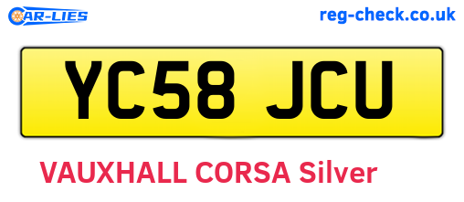 YC58JCU are the vehicle registration plates.