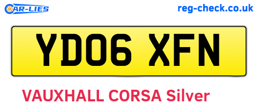 YD06XFN are the vehicle registration plates.
