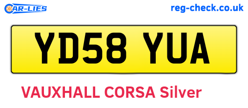 YD58YUA are the vehicle registration plates.