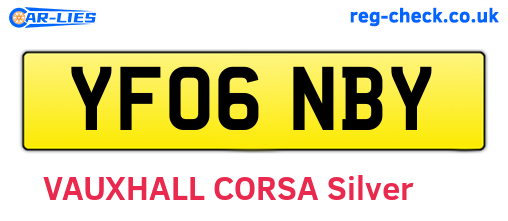 YF06NBY are the vehicle registration plates.