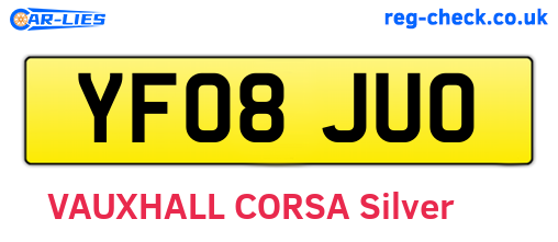 YF08JUO are the vehicle registration plates.